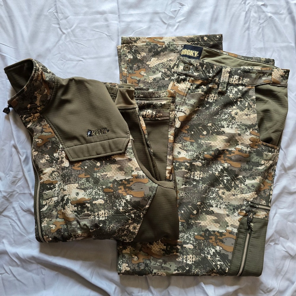 Rocky Venator Camo 2-Layer Hunting Jacket & Pants Set Men's XXL 2XL